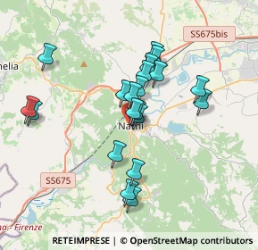 Mappa Via Aurelio Saffi, 05035 Narni TR, Italia (3.2605)