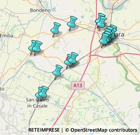Mappa Via del Commercio, 44028 Poggio Renatico FE, Italia (8.387)