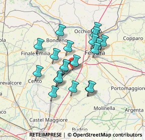 Mappa Via del Commercio, 44028 Poggio Renatico FE, Italia (11.497)