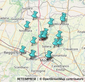Mappa Via Tiziano Vecellio, 41012 Carpi MO, Italia (11.2885)