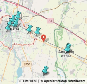 Mappa SS9, 43123 Parma PR, Italia (5.34917)