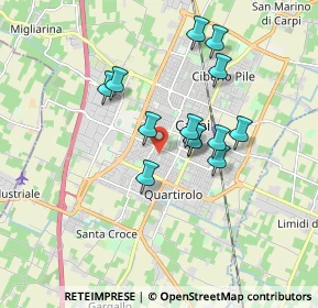 Mappa Via A. Usodimare, 41012 Carpi MO, Italia (1.48308)