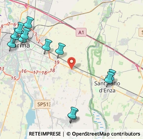 Mappa Via Alda Lagazzi, 43123 Parma PR, Italia (5.43333)