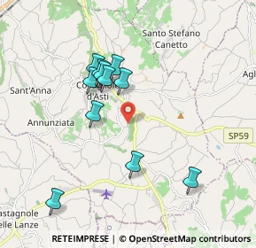 Mappa Strada Bastia, 14055 Costigliole d'Asti AT, Italia (1.73455)
