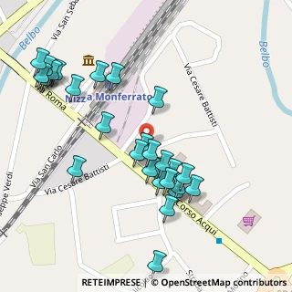 Mappa Via C. Battisti, 14049 Nizza Monferrato AT, Italia (0.125)