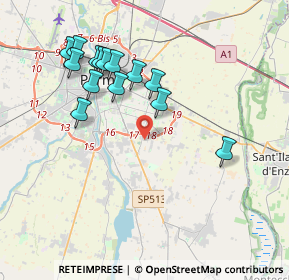 Mappa Strada Madonnina Gigli, 43123 Parma PR, Italia (3.83857)