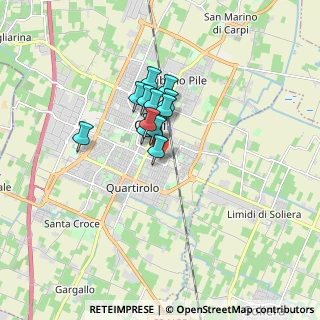 Mappa Via Fernando de Rosa, 41012 Carpi MO, Italia (1.05769)
