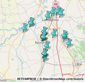 Mappa Via Fleming, 12035 Racconigi CN, Italia (6.17632)