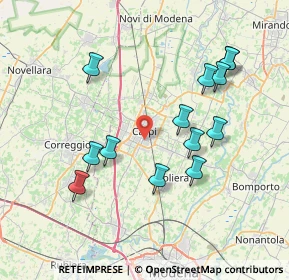 Mappa Via Aldo Moro Interna, 41012 Carpi MO, Italia (7.62538)