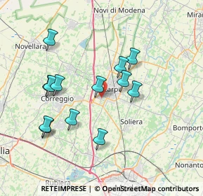 Mappa Via Ugo la Malfa, 41012 Carpi MO, Italia (7.04923)