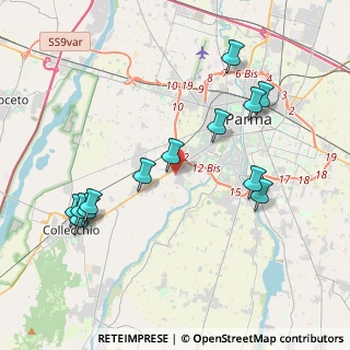 Mappa Strada Vigheffio, 43125 Parma PR, Italia (4.29615)