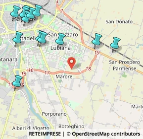 Mappa Strada Budellungo, 43123 Parma PR, Italia (2.95462)