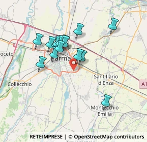 Mappa Strada Budellungo, 43123 Parma PR, Italia (6.08333)