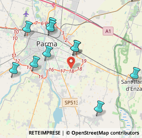 Mappa Strada Budellungo, 43123 Parma PR, Italia (5)