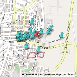 Mappa Via Sindaco, 92023 Campobello di Licata AG, Italia (0.22)