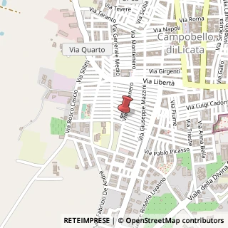 Mappa Via Montenero, 18, 92023 Campobello di Licata, Agrigento (Sicilia)