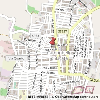Mappa Via Napoli, 32, 92023 Campobello di Licata, Agrigento (Sicilia)