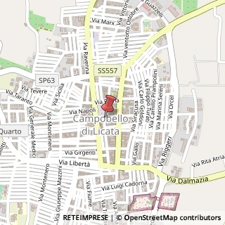 Mappa Via Umberto, 107, 92023 Campobello di Licata, Agrigento (Sicilia)