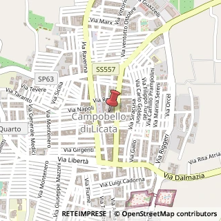 Mappa Via Regina Margherita, 21, 92023 Campobello di Licata, Agrigento (Sicilia)