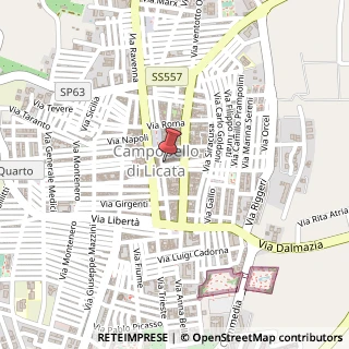 Mappa Via Umberto, 129, 92023 Campobello di Licata, Agrigento (Sicilia)