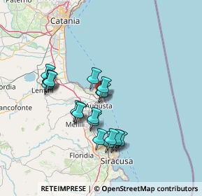 Mappa Via Ludovico Ariosto, 96011 Augusta SR, Italia (14.202)