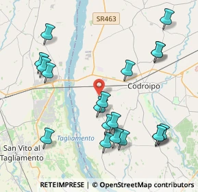 Mappa Via Codroipo, 33033 Codroipo UD, Italia (4.50526)