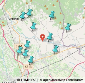 Mappa Via delle Isole, 31016 Cordignano TV, Italia (3.97091)