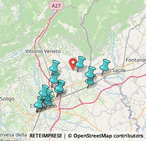 Mappa Via delle Isole, 31016 Cordignano TV, Italia (7.06385)