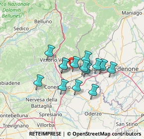 Mappa Via delle Isole, 31016 Cordignano TV, Italia (9.505)