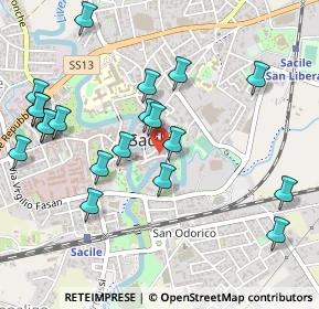Mappa Via Mercato, 33077 Sacile PN, Italia (0.5565)