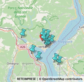 Mappa Via Giuseppe de Notaris, 28923 Pallanza VB, Italia (4.44333)