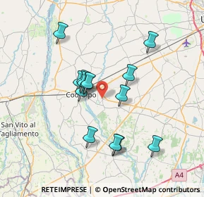 Mappa Via N. e M. Gabrielli, 33033 Codroipo UD, Italia (6.03357)