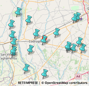 Mappa Via N. e M. Gabrielli, 33033 Codroipo UD, Italia (9.9515)
