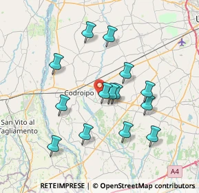 Mappa Via N. e M. Gabrielli, 33033 Codroipo UD, Italia (6.73143)