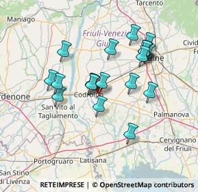 Mappa Via N. e M. Gabrielli, 33033 Codroipo UD, Italia (12.459)