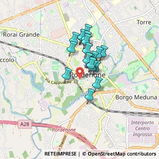 Mappa Via dei Giardini Cattaneo, 33170 Pordenone PN, Italia (0.6075)