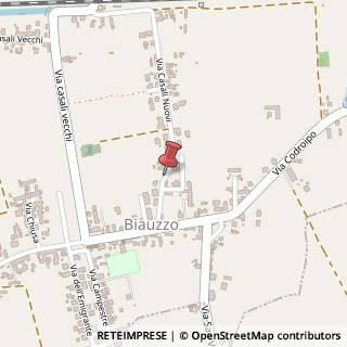 Mappa Via Casali Nuovi, 8, 33033 Biauzzo UD, Italia, 33033 Codroipo, Udine (Friuli-Venezia Giulia)