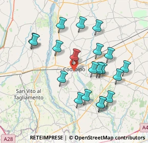 Mappa Via 33033, 33033 Codroipo UD, Italia (7.3195)