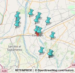 Mappa Via 33033, 33033 Codroipo UD, Italia (7.03308)