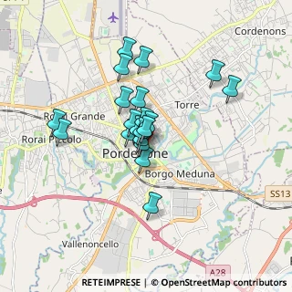Mappa Viale Dante, 33170 Pordenone PN, Italia (1.2685)