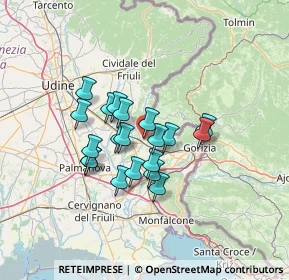 Mappa Via Giacomo Matteotti, 34071 Cormons GO, Italia (9.9425)