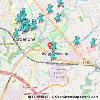 Mappa Via Meduna, 33170 Pordenone PN, Italia (1.351)