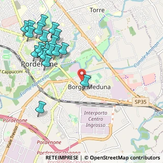 Mappa Via Meduna, 33170 Pordenone PN, Italia (1.2735)