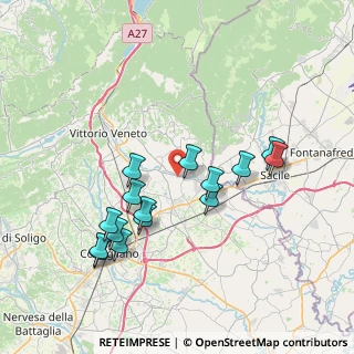 Mappa Via Galileo Galilei, 31016 Cordignano TV, Italia (7.29067)