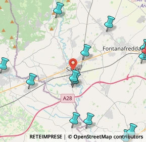 Mappa 33077 Sacile PN, Italia (6.06667)