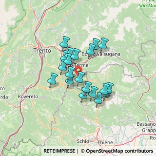 Mappa Località Passo Vezzena, 38056 Levico Terme TN, Italia (10.2835)