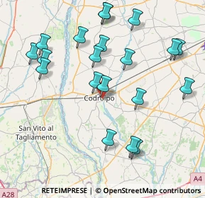 Mappa Via Calvi Pier Fortunato, 33033 Codroipo UD, Italia (8.6105)