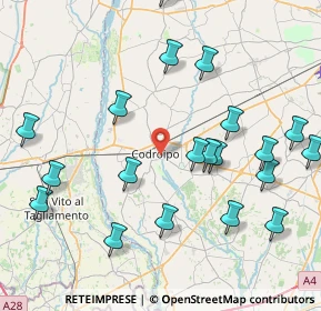 Mappa Via Calvi Pier Fortunato, 33033 Codroipo UD, Italia (9.3265)