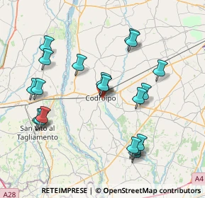 Mappa Via Friuli, 33033 Codroipo UD, Italia (7.877)