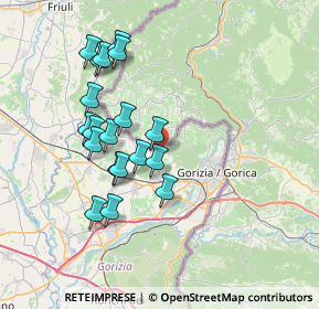 Mappa Unnamed Road, 34070 Mossa GO, Italia (6.77842)